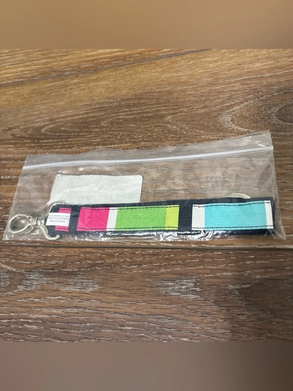 Thirty-One Striped Pop Hang-It-Up Key Fob - Multi-Color